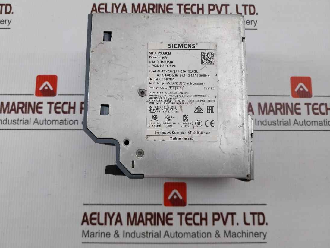 Siemens 6ep1334-3ba10 Sitop Psu200m Power Supply Ac 120-230v 4.4-2,4a 50-60hz