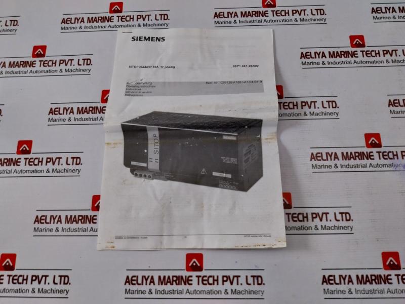 Siemens 6ep1 337-3ba00 Sitop Modular Power Supply Ac 120v/230v, 50/60hz