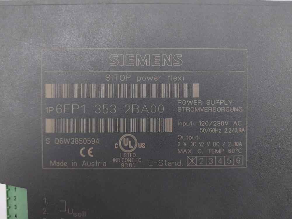 Siemens 6ep1 353-2ba00 Sitop Power Flexi Power Supply 120/230v Ac 50/60hz