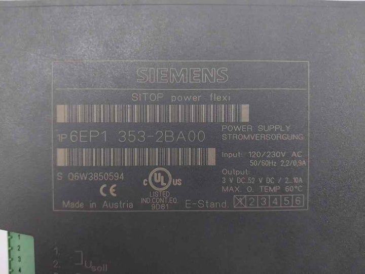 Siemens 6ep1 353-2ba00 Sitop Power Flexi Power Supply 120/230v Ac 50/60hz