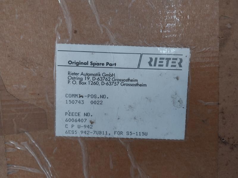 Siemens 6es5 942-7ub11 Simatic S5 Central Processing Unit, Cpu 942b