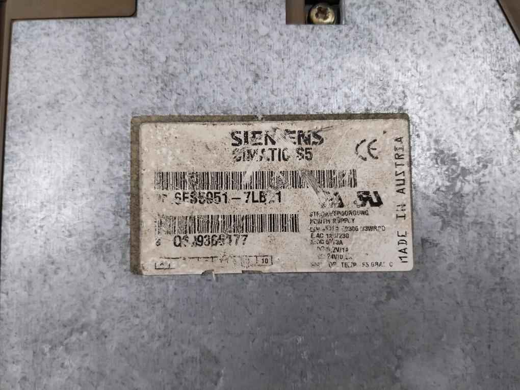Siemens 6es5 951-7lb21 Simatic S5 Power Supply Module Ac 120v/230v