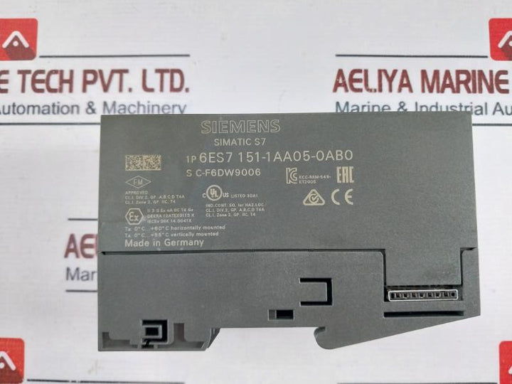 Siemens 1P 6Es7 151-1Aa05-0Ab0 Interface Module Im 151-1