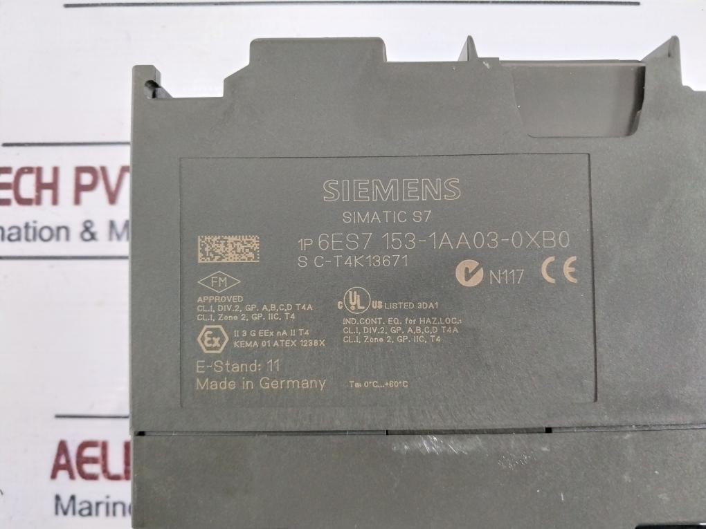 Siemens 6es7 153-1aa03-0xb0, Simatic S7 Interface Module With I/o Module