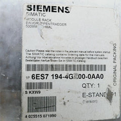 Siemens 6es7 194-4ga00-0aa0 Module Rack X 6 7 8/5