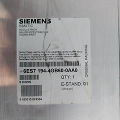 Siemens 6ES7194-4GB60-0AA0 SIMATIC DP Module Rack Broad Version + 3RK1304-0HS00-6AA0 ET 200 RSM Maintenance Switch Module + SIMATIC ET 200pro Multi-functional IO System