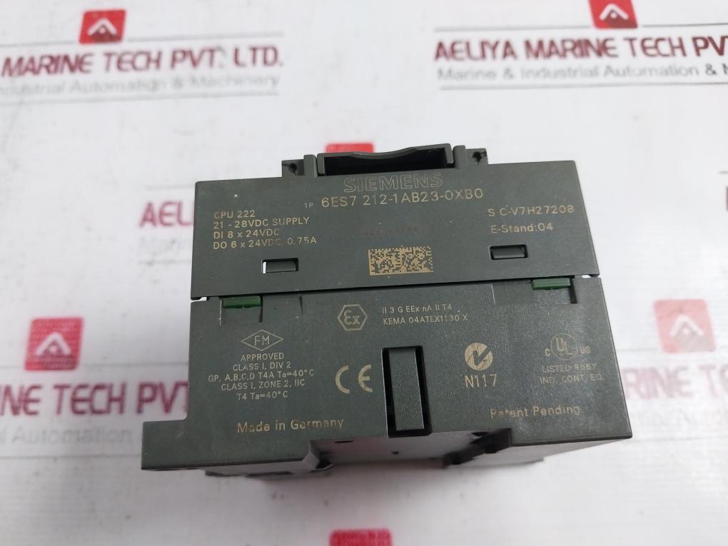 Siemens 6es7 212-1ab23-0xb0 Cpu Module 21-28vdc Supply 0.75a