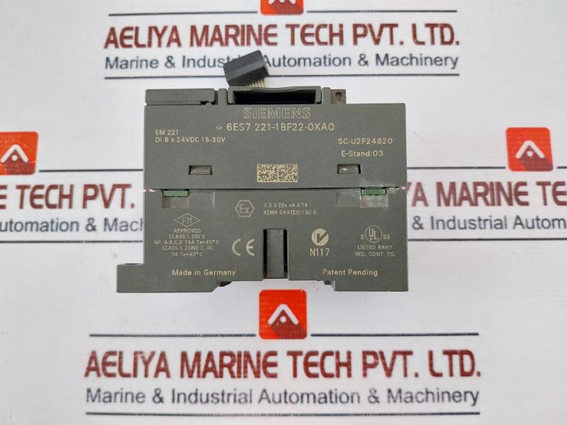 Siemens 6ES7 221-1BF22-0XA0 Digital Input EM 221, DI 8 X 24VDC 15-30V