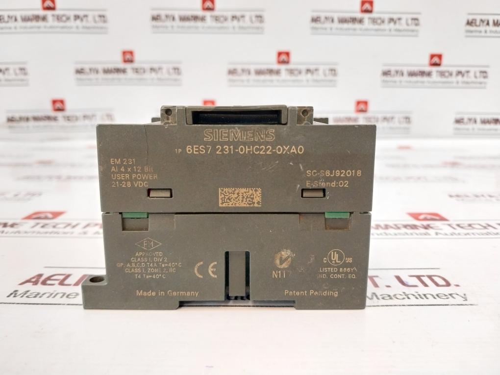 Siemens 6es7 231-0hc22-0xa0 Analog Input Module 21-28 Vdc Sc-s6j92018