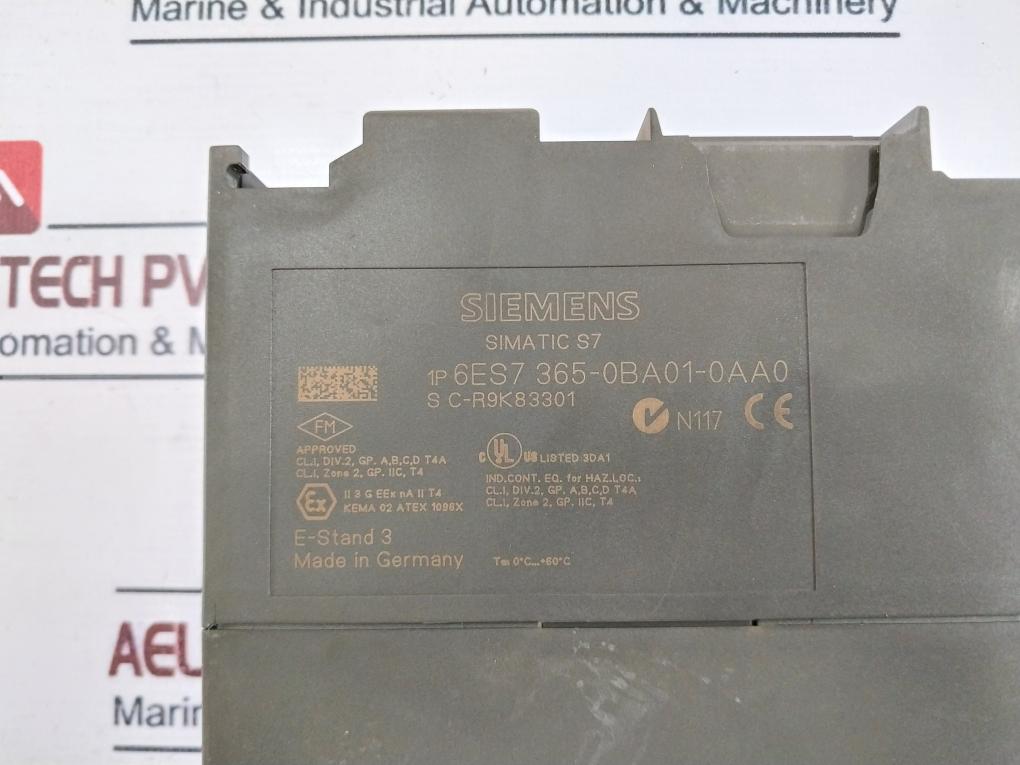 Siemens 6es7 307-1ea00-0aa0, Simatic S7 Power Supply Ac230v/120v,50-60hz