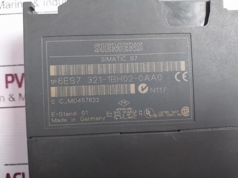 Siemens 6es7 321-1bh02-0aa0 Digital Input Module Simatic S7 Sm321 24v Dc