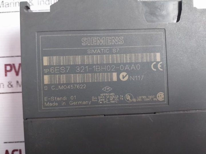 Siemens Simatic S7 6Es7 321-1Bh02-0Aa0 Digital Input Module Sm321 24V Dc