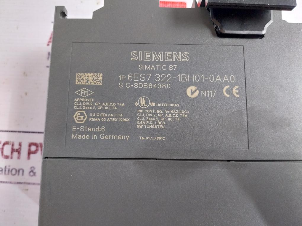 Siemens 6es7 322-1bh01-0aa0 Simatic S7-300 Digital Output Module Sm 322 Isolated