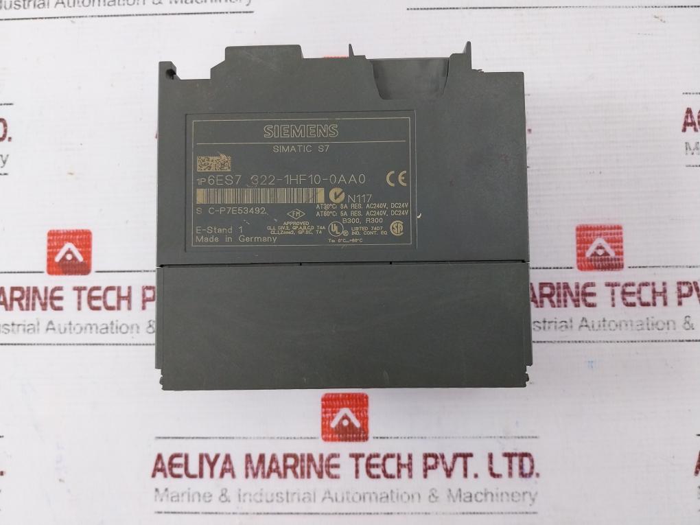 Siemens 6es7 322-1hf10-0aa0 Simatic S7 Do 8x Relay Ac240v/dc24v