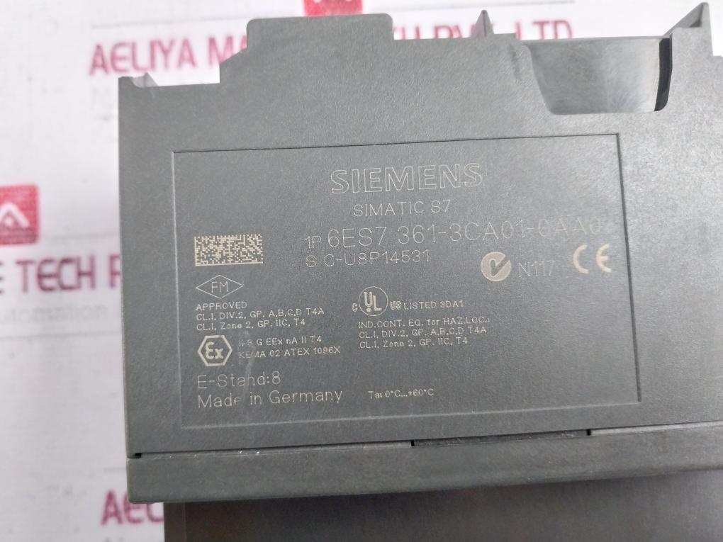 Siemens 6es7 361-3ca01-0aa0 Series-simatic S7 Power Supply Module Dc 24v