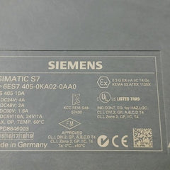 Siemens 6es7 405-0ka02-0aa0 Simatic S7-400 Power Supply Ps 405