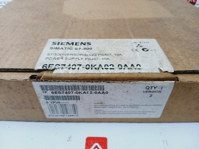 Siemens 6es7 407-0ka02-0aa0 Simatic S7-400 Power Supply Ac120/230v 0.9/0.5a