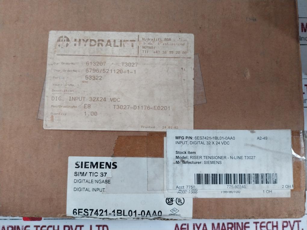 Siemens 6es7421-1bl01-0aa0 Simatic S7 Digital Input Module 32x24vdc