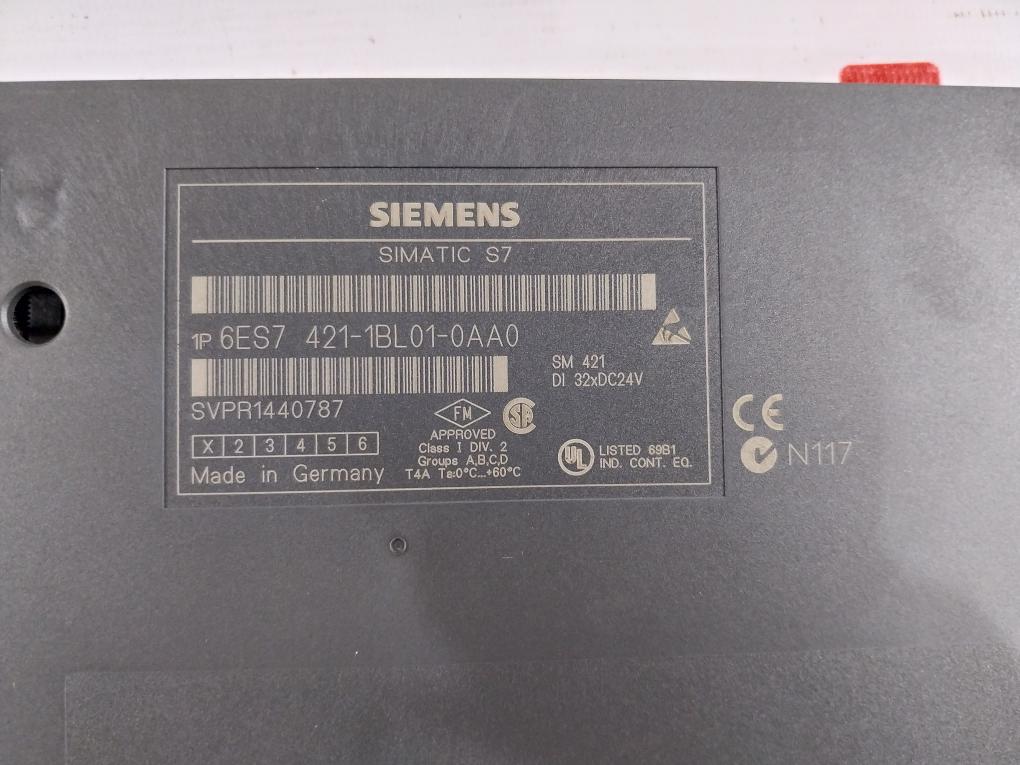 Siemens 6ES7421-1BL01-0AA0 Simatic S7 Digital Input Module 32x24vdc