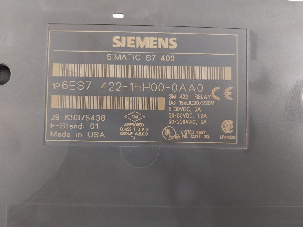 Siemens 6es7 422-1hh00-0aa0 Digital Output Module 6es7922-4bc50-0ad0