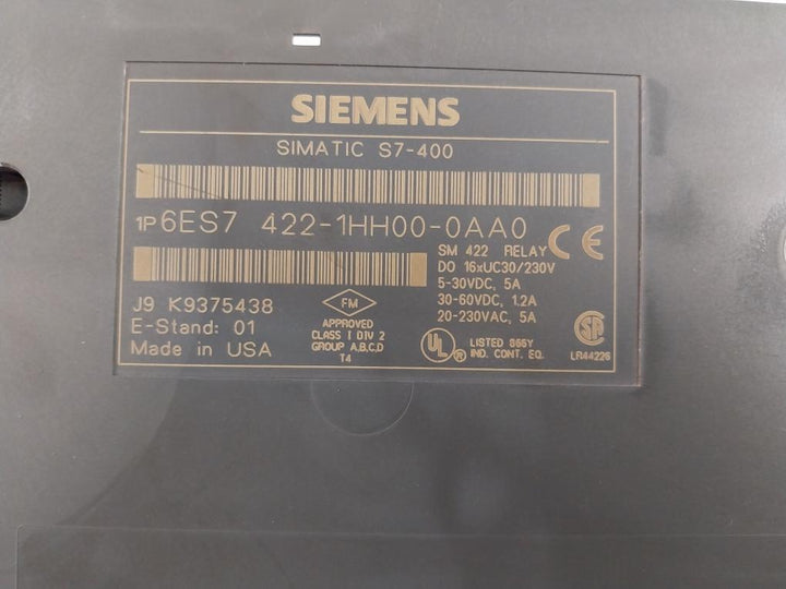 Siemens 6es7 422-1hh00-0aa0 Digital Output Module 6es7922-4bc50-0ad0