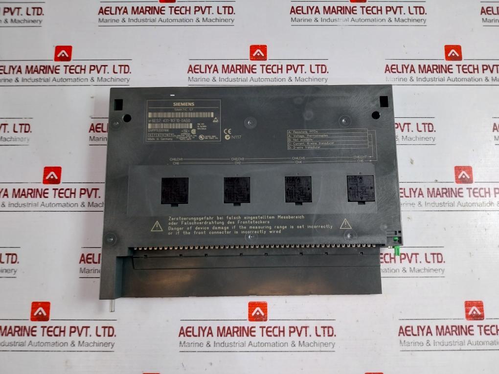 Siemens 6es7431-1kf10-0ab0 Simatic S7 Analog Input 8 Ch Svpp5333166