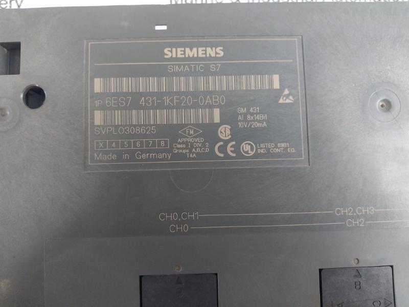 Siemens 6es7 431-1kf20-0ab0 Analog Input Module Simatic S7 Ai 8x14bit