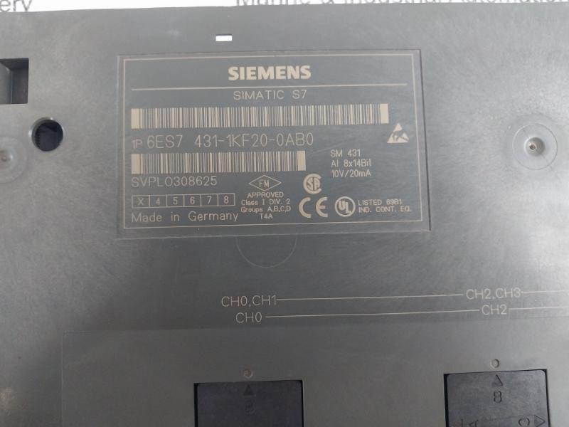 Siemens Simatic S7 6Es7 431-1Kf20-0Ab0 Analog Input Module Ai 8X14Bit