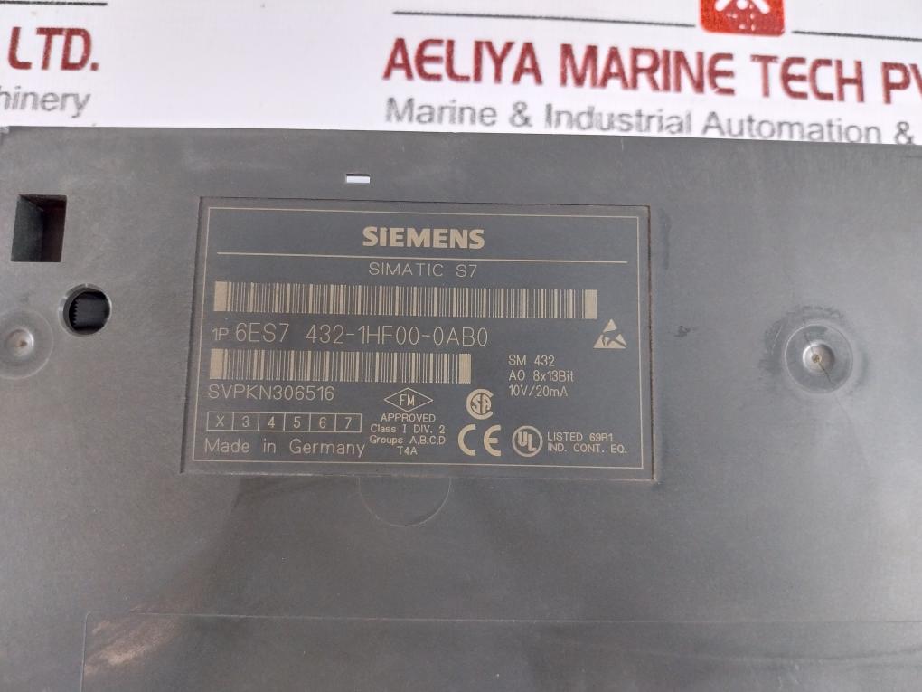 Siemens 6es7 432-1hf00-0ab0 Simatic S7 Ao 8x13bit Analog Output Module