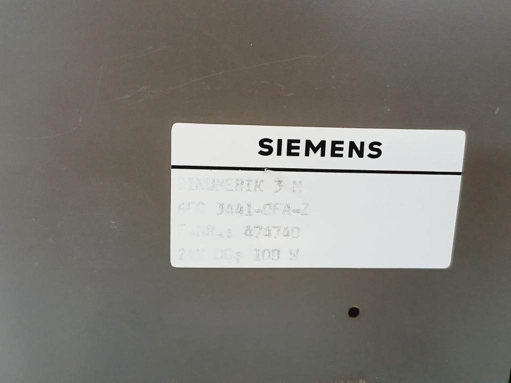 Siemens 6Fc3441-0Fa-z Sinumerik 3M Complete Rack Built-in Power Supply