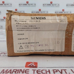 Siemens Ag 6se6400-1pb00-0aa0 Micromaster 4 Profibus Module Ip20