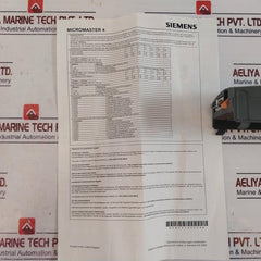 Siemens Ag 6se6400-1pb00-0aa0 Micromaster 4 Profibus Module Ip20