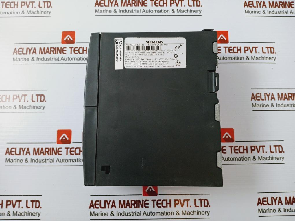 Siemens 6se6440-2ab13-7aa1 Inverter Micromaster 440