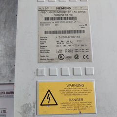 Siemens 6se7023-4ec61-z Ac Drive Frequency Converter Simovert Vc