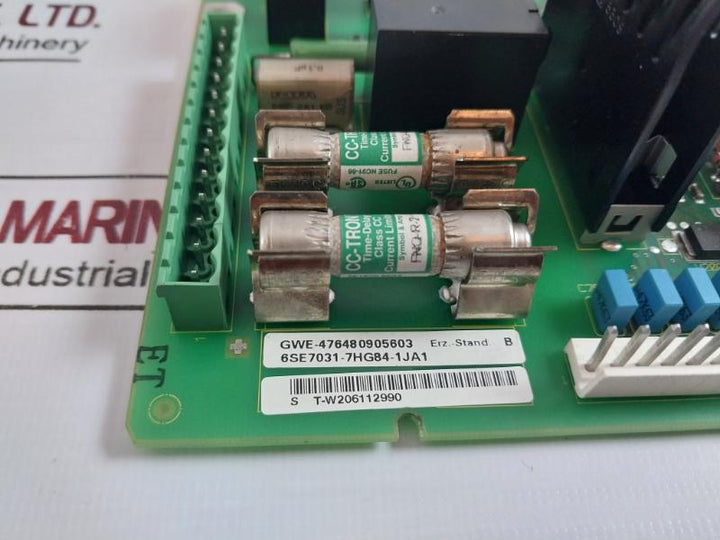 Siemens 6Se7031-7Hg84-1Ja1 Simovert Master Drive Power Supply Module