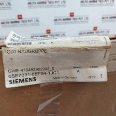 Siemens 6se7031-8ef84-1jc1 Inverter Triggering Module 94v-0