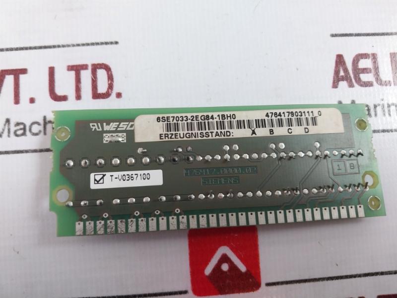 Siemens 6se7033-2eg84-1bh0 Standardization Module 476417.0000.02