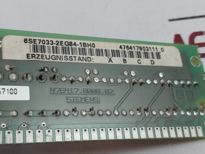 Siemens 6se7033-2eg84-1bh0 Standardization Module 476417.0000.02