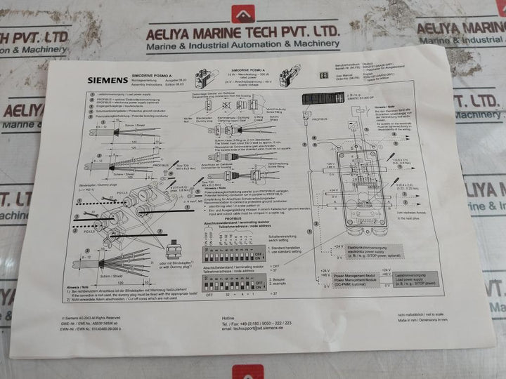 Siemens 6Sn2155-2Bf21-1Ba1 Simodrive Posmo A 300W
