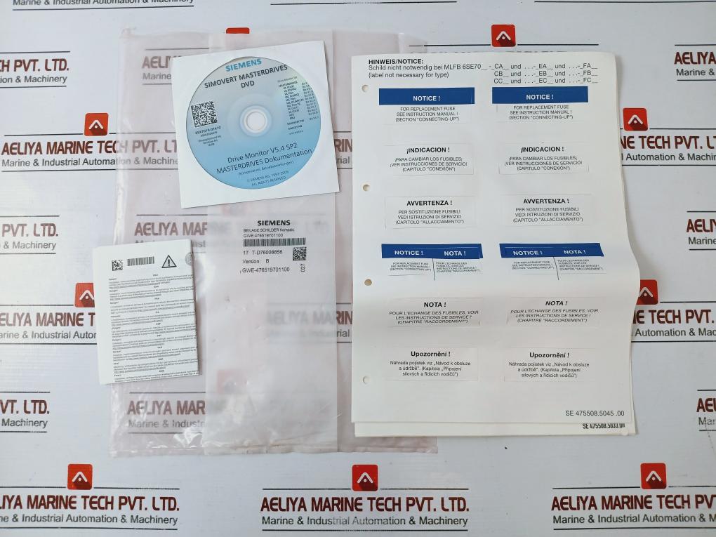 Siemens 6Sy7000-0Ad27 Simovert Masterdrive Drive Monitor V5.4 Sp2