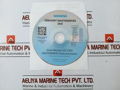 Siemens 6Sy7000-0Ad27 Simovert Masterdrive Drive Monitor V5.4 Sp2