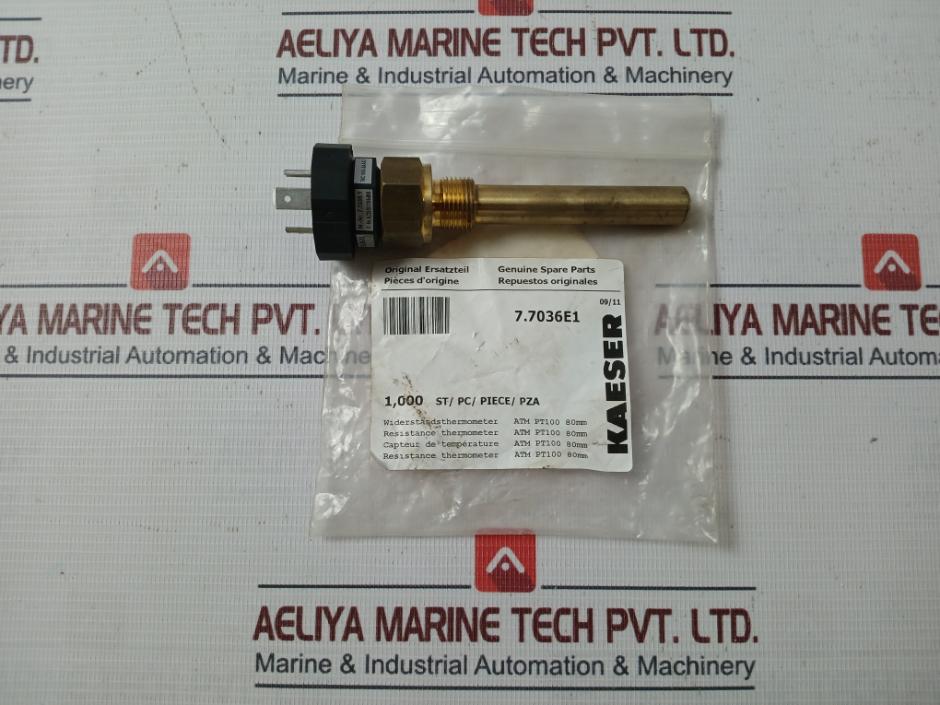 Siemens 7.7036.1 Temperature Sensor Resistance Thermometer 7Mc1006-8Aa02 Pt100