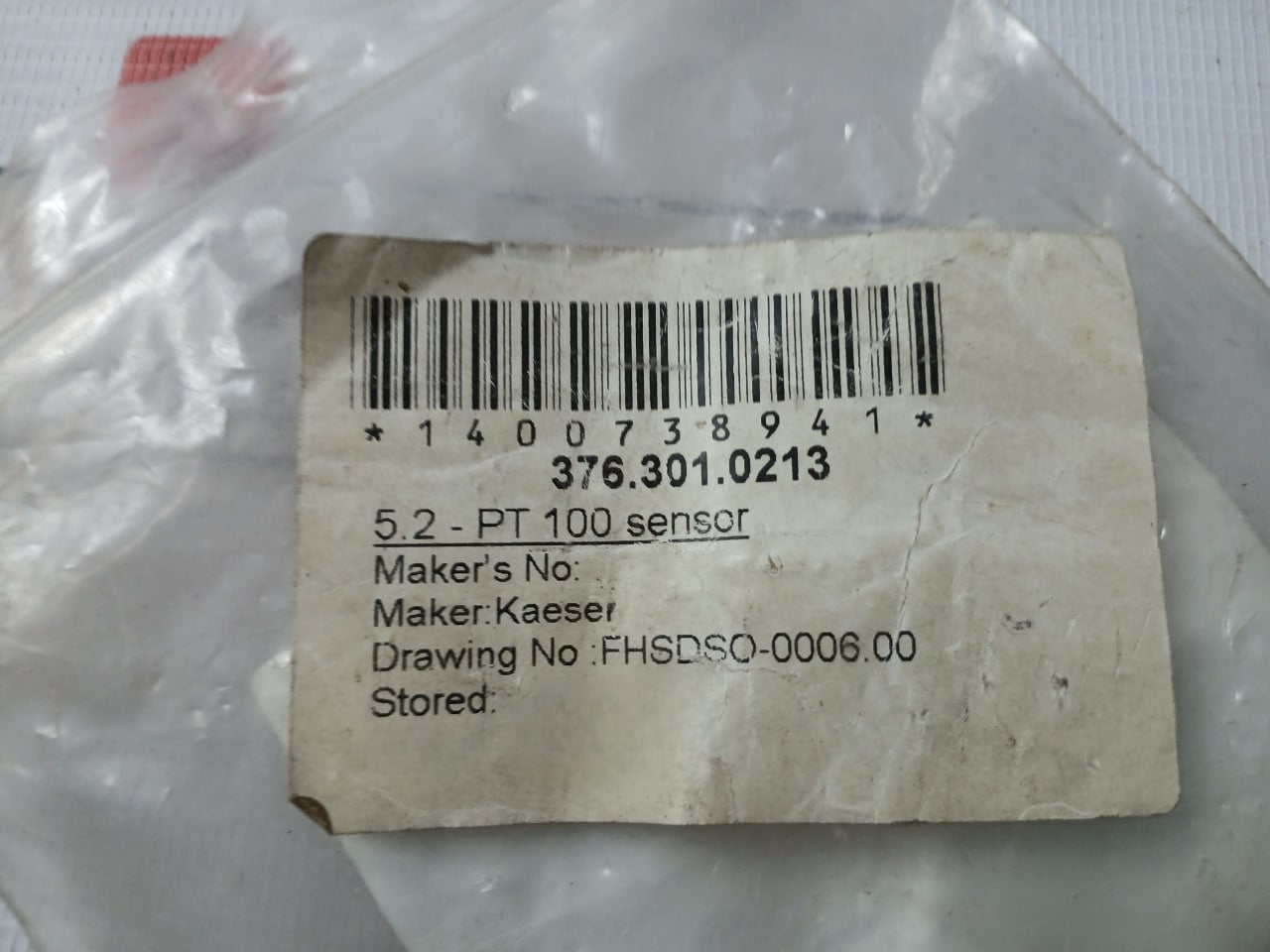 Siemens 7.7036.1 Temperature Sensor Resistance Thermometer 7Mc1006-8Aa02 Pt100