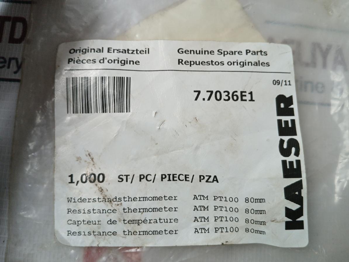 Siemens 7.7036.1 Temperature Sensor Resistance Thermometer 7Mc1006-8Aa02 Pt100