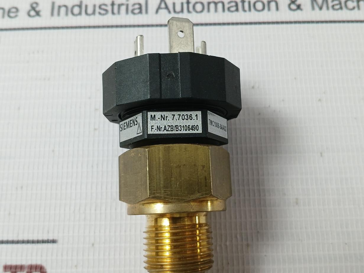 Siemens 7.7036.1 Temperature Sensor Resistance Thermometer 7Mc1006-8Aa02 Pt100