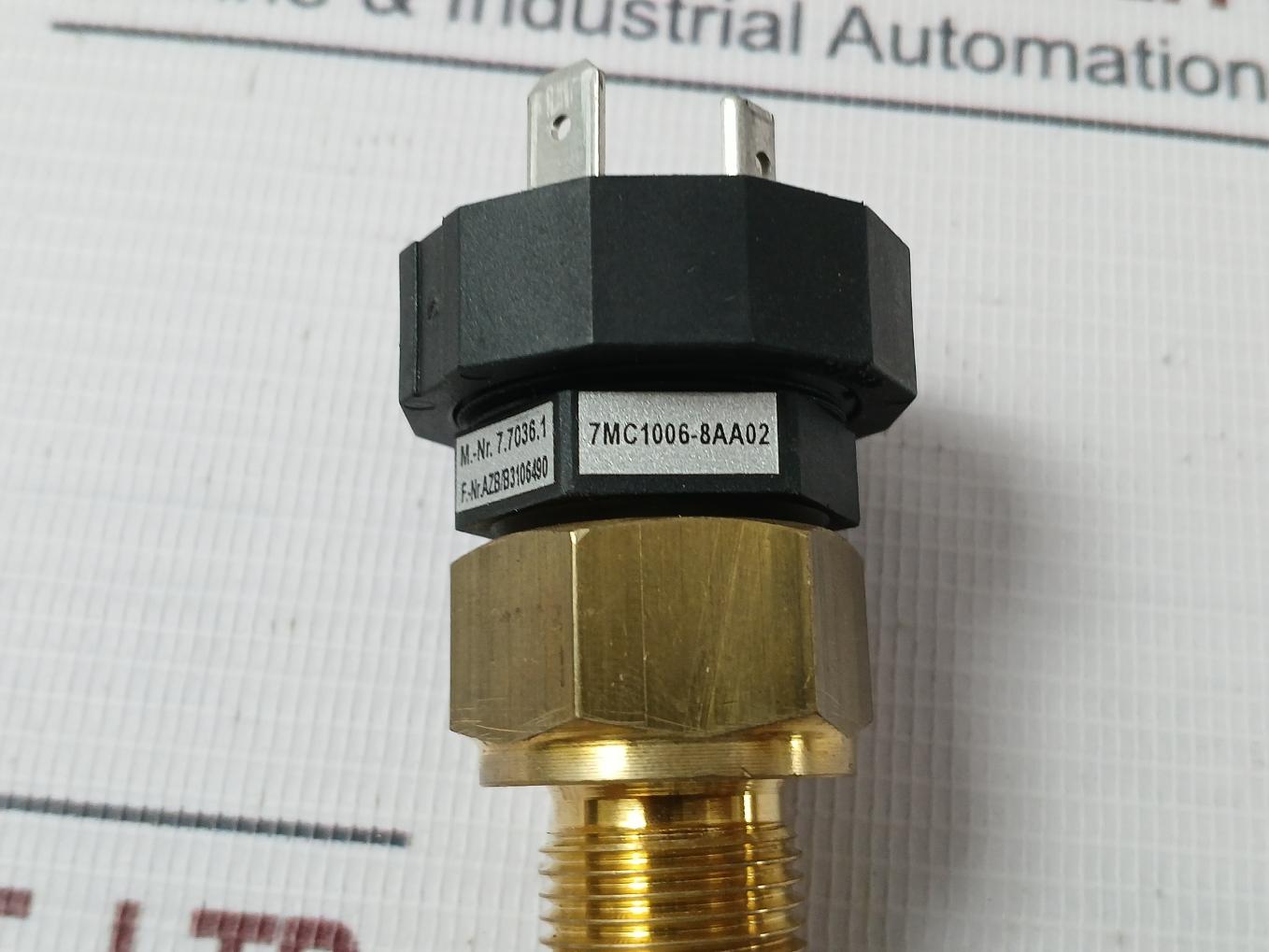 Siemens 7.7036.1 Temperature Sensor Resistance Thermometer 7Mc1006-8Aa02 Pt100