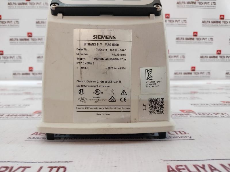 Siemens 7Me6910-1Aa10-1Aa0 Flowmeter Transmitter 115/230 Vac 50/60 Hz 17 Va