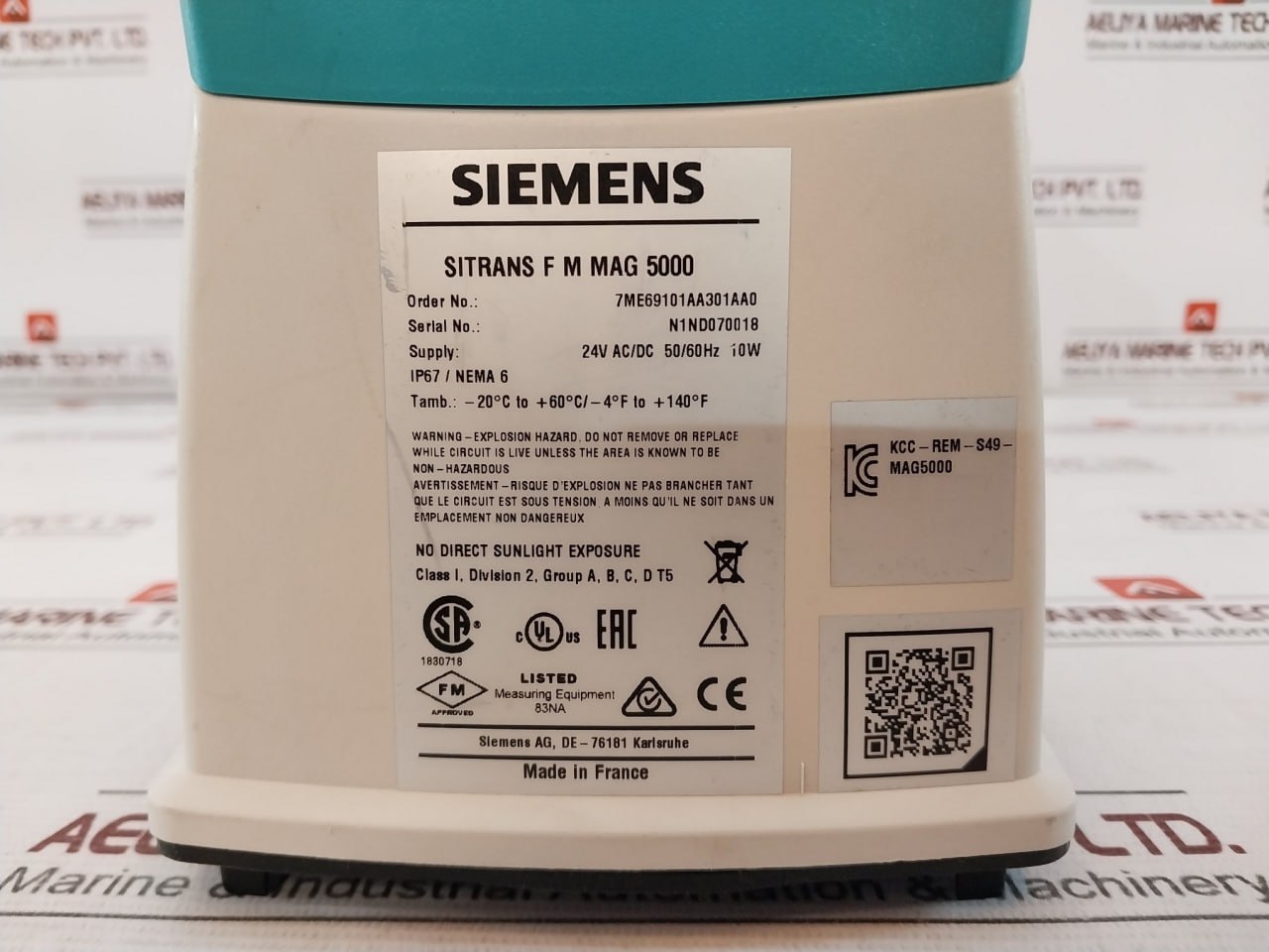 Siemens 7Me69101Aa301Aa0 Polyamide Enclosure, With Display 24V Ac/Dc 50/60Hz 10W