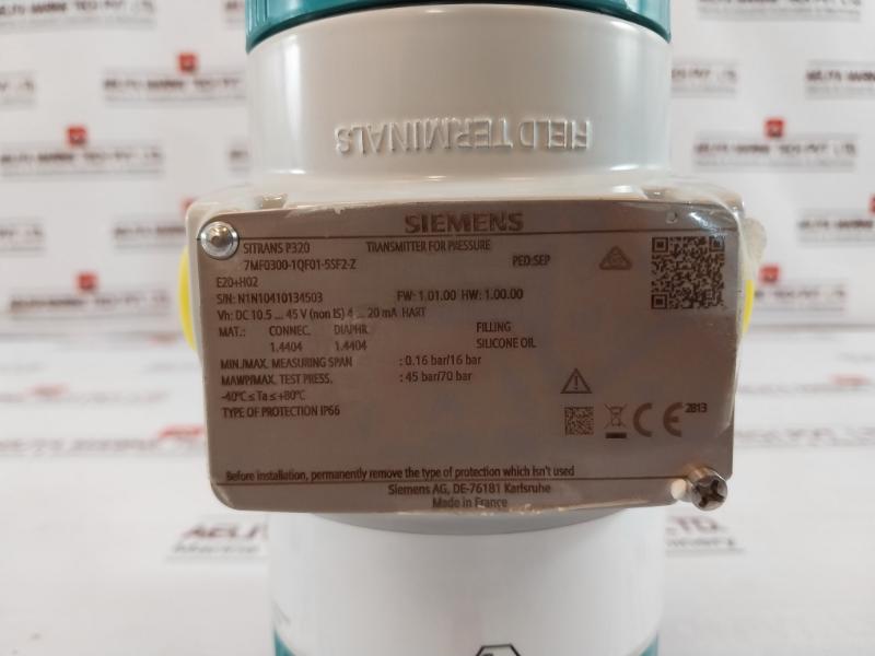 Siemens 7Mf0300-1Qf01-5Sf2-z Pressure Transmitter A5E35435362 4-20Ma Hart 10.5-45V