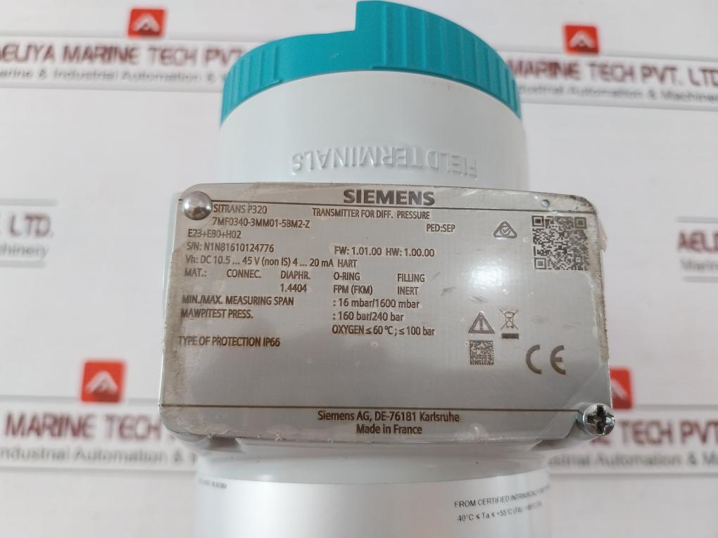 Siemens 7Mf0340-3Mm01-5Bm2-z Sitrans P320 Differential Pressure Transmitter Ip66